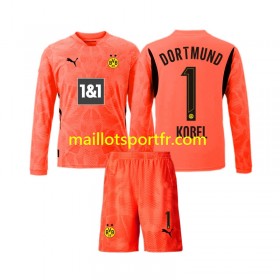 Maillot de Foot Borussia Dortmund Gregor Kobel 1 Gardien Enfant Troisieme 2024/25 ML